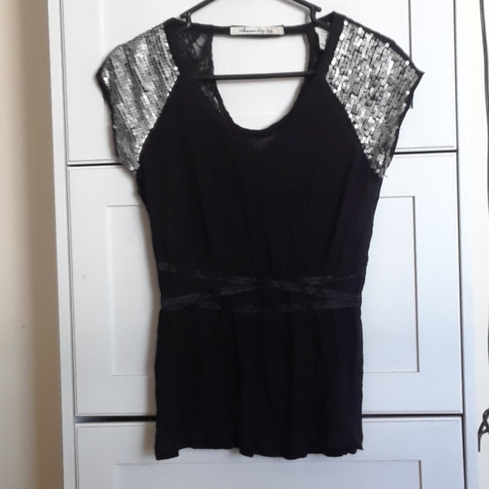 Black Sparkle Top
